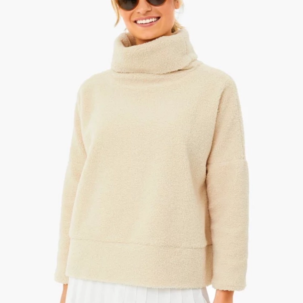 Tan Teddy Fleece Rollins Pullover